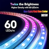 cheap Neon LED Lights-White Silicone Neon LED Light Strip, 16MM 360° Circular, RGB Flexible Dreamy Color Rope Light with 17-Key IR Controller, USB DC5V for Bedroom Indoor/Outdoor Decoration WS2811