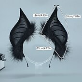 abordables Accessoires de coiffure-oreilles de chat chauve-souris en fausse fourrure bandeaux mignon déguisement d&#039;halloween cosplay costume fait à la main animal oreilles en fourrure cerceau de cheveux femmes
