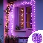 tanie Łańcuchy świetlne baterii-1 opakowanie 50 lampek LED - 5 metrów, zasilane baterią 3AA, idealne na Boże Narodzenie, wesela, imprezy, rodzinne wakacje, spotkania i nie tylko - zawsze włączone