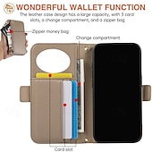 abordables Coques autres téléphones-téléphone Coque Pour Pixel 9 Pro Pixel 9 Pro XL Pixel 8 Pro Pixel 8 Pixel 7 Pixel 7 Pro Pixel 6 Pixel 6 Pro Coque Arriere Avec Support fermeture Éclair avec lanière Rétro TPU faux cuir