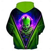 levne Mikiny s kapucí-To Klaun Zabijácký klaun Kapuce Pullover předvečer Všech svatých 3D Grafika Pro Pro páry Pánské Dámské Dospělé předvečer Všech svatých Karneval Plesová maškaráda 3D tisk Párty Běžné / Denní