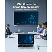 お買い得  USBハブ-10 in 1 USB ハブ、HD 4K@30Hz、USB3.0、USB2.0、Type-C 2.0、RJ45 イーサネット、100W PD 充電、SD TF カード スロット、ドッキング ステーション