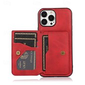 economico Cover per iPhone-telefono Custodia Per iPhone 16 Pro Max Plus iPhone 15 Pro Max Plus iPhone 14 13 12 11 Pro Max Plus Mini SE Per retro Con supporto A calamita Slot per schede Retrò TPU pelle sintetica