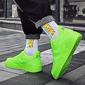 cheap Men&#039;s Sneakers-Men&#039;s Neon Green Athletic Sneakers – Lightweight Design, Bold Style for Running, Sports, and Casual Wear