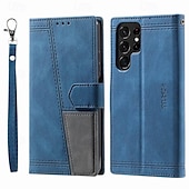 levne Pouzdra pro Samsung-telefon Carcasă Pro S23 Ultra Plus S23 S22 S22 Plus Ultra S21 FE A54 A34 A14 A73 A53 A33 A23 A13 A72 A52 A32 A22 A12 A71 A51 A31 S20 Plus Pouzdro na peněženku se stojánkem s poutkem na zápěstí Slot