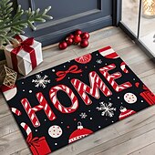 preiswerte Weihnachtsteppiche und -matten-Weihnachtsdekorationen Fußmatte Zuckerstange Pointessia Küchenmatte Bodenmatte rutschfester Flächenteppich Ölfester Teppich Indoor Outdoor Matte Schlafzimmerdeko Badezimmermatte Eingangsteppich