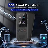 cheap Computer Peripherals-Language Translation Device Two-way Real-time Voice Translation Supports 138 Languages Accurate Offline And Recording 2 Hd Inch Touch Screen For Travel Business And Study