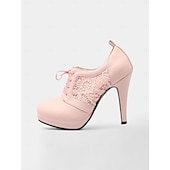 cheap Platform Heels-Women&#039;s Black Lace Platform Heels – Gothic Vintage Lace-Up High Heel Shoes with Stiletto, Ideal for Parties and Formal Occasions