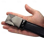 olcso Férfi övek-fekete automata csatos öv férfi alkalmi öv