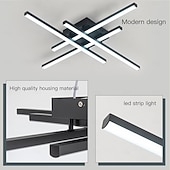 cheap Dimmable Ceiling Lights-Modern Semi Flush Mount Ceiling Light Acrylic 4 Light LED Ceiling Lamp Nordic Sputnik Light Fixture for Living Room Dining Room Bedroom 110-240V