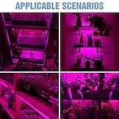baratos Luz LED Ambiente-LED espectro completo planta crescer luz luz solar lâmpada de crescimento USB 5 V para plantas de interior gabinete estufa vegetal 1/2/4 peças (prateleira não incluída)