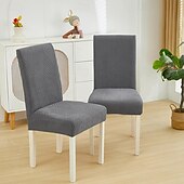abordables Funda para silla de comedor-Funda elástica para silla de comedor, funda para silla de comedor con respaldo alto, funda para silla de hotel para banquete de boda, funda para silla de jacquard lisa, funda elástica para silla
