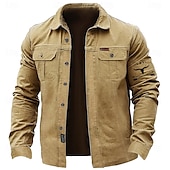 abordables chemises western pour hommes-Homme Cowboy Chemises travail Chemise Western Chemise cargo manche longue Décontractées Tactique Sport &amp; Loisir Sortie Hiver Printemps &amp; Automne Col rabattu Imprimer Vert Véronèse Kaki