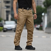 ieftine Pantaloni Cargo-Bărbați Pantaloni Cargo Pantaloni tactici Pantaloni Παντελόνι πεζοπορίας Nasturi Multi Buzunare Simplu Purtabil În aer liber Zilnic Camping și drumeții Modă Clasic Sötét khaki Negru
