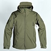 baratos Casacos Leves, Polares &amp; Caminhada-Homens Jaqueta militar tático Jaqueta de combate Jaqueta de Trilha Inverno Ao ar livre Retalhos Térmico / Quente Prova-de-Água A Prova de Vento Jaqueta Alpinismo Campismo / Escursão / Espeleologismo