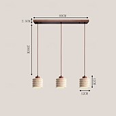 abordables Suspension-Lampe suspendue à LED blanc chaud 1/2/3 lumières style nordique simple abat-jour en pierre décoration intérieure e26/e27 lampes à suspension à corde réglable pour salle à manger chambre 85-265v