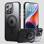 Недорогие Чехлы для iPhone-Магнитный чехол с кольцом-подставкой для iPhone 16e 16 Pro Max 15 Pro Max Plus 15 14 Pro Max Plus 13 12 11 Pro Max – ударопрочная прозрачная задняя крышка с подставкой