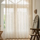 cheap Curtains &amp; Drapes-Semi Transparent Screen Curtain One Panel Modern Minimalist Style With Thickened Hemp Cotton Window Screen Living Room Bedroom Dining Room Study Room