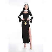 cheap Couple &amp; Group Costumes-Nun Priest Couples Cosplay Costume Couples&#039; Costumes Adults&#039; Men&#039;s Women&#039;s Cosplay Sexy Costume Carnival Masquerade Easy Carnival Costume