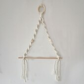 cheap Wall Accents-Towel Holder Eco-friendly Multifunctional Wood Cotton Rope Towel Storage Rack for Home