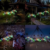 halpa Pathway Lights &amp; Lanterns-aurinko kolibri nurmikon valot 6led huojuva tulikärpäsen valot ulkona vedenpitävät puutarhavalot sudenkorento perhonen pihavalo joulu häät loma juhla puisto patio polku maiseman koristelu 1/2kpl