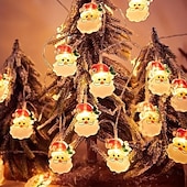 levne Holiday Strip Světla-Vánoční LED řetězová světla 10/20 LED Vánoční sněhulák dekorace stromečku voděodolná girlanda světla USB/bateriově napájená sváteční nový rok vánoční výzdoba pro domácnost ložnice na párty svatební