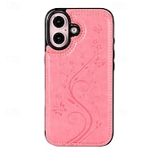 お買い得  iPhone用ケース-電話 ケース 用途 iPhone 16 Pro Max プラス iPhone 15 プロマックスプラス iPhone 14 13 12 11 Pro Max Plus Mini SE バックカバー スタンド付き カード挿入口 耐衝撃 レトロ風 TPU PUレザー