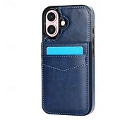お買い得  iPhone用ケース-電話 ケース 用途 iPhone 16 Pro Max プラス iPhone 15 プロマックスプラス iPhone 14 13 12 11 Pro Max Plus Mini SE バックカバー スタンド付き カード挿入口 耐衝撃 レトロ風 TPU PUレザー