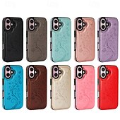 お買い得  iPhone用ケース-電話 ケース 用途 iPhone 16 Pro Max プラス iPhone 15 プロマックスプラス iPhone 14 13 12 11 Pro Max Plus Mini SE バックカバー スタンド付き カード挿入口 耐衝撃 レトロ風 TPU PUレザー