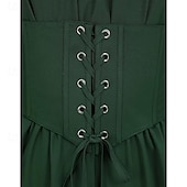 economico Vestito-Medievale Rinascimento Abito da cocktail Abito da Ballo Fiera del Ren Straniero Elfico Per donna Celtico Costumi da pirata Fantasia Halloween Carnevale Mascherata LARP Fiera Rinascimentale Festival