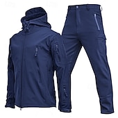 levne Fleece a 3 v 1 bundy-Pánské Dağcı Ceketi Turistická bunda a kalhoty Venkovní maskování Větruvzdorné Přední zip Lehká bunda Celotělové oblečení Celý Zip Kempování a turistika Tmavě šedá Černá Žlutá Armádní zelená Modrá
