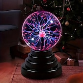 economico Giocattoli luminosi-1 lampada a sfera al plasma da 5 pollici, globo luminoso attivato dal tocco e dal suono, magica, interattiva, con impostazione dell&#039;umore, lampada divertente e scientifica, accessorio per feste,