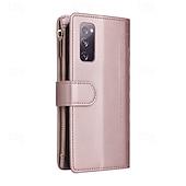levne Pouzdra pro Samsung-telefon Carcasă Pro S24 S23 S22 S21 Ultra Plus S24 FE S21 FE A55 A35 A25 A15 5G A54 A34 A14 A73 A53 A33 A23 A13 S25 Ultra Zadní kryt se stojánkem Zip s Lanyardem Retro TPU PU kůže
