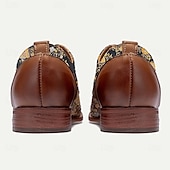 economico scarpe Jacquard-scarpe oxford da uomo in jacquard floreale con puntale e tacco in similpelle – scarpe eleganti in stile vintage per eventi formali