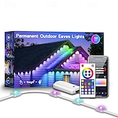 economico Luci intelligenti-Luci Eave RGBIC Waterproof Smart LED Tuya WiFi Luci Stringa Esterne Permanente Disponibili in 10M 20LEDs 15M 30LEDs 30M 60LEDs e 45M 90LEDs