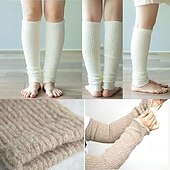 economico calzini da casa-calzini da donna autunnali e invernali coprigambe spessi e caldi lavorati a maglia calzini di media lunghezza calzini in pile lolita