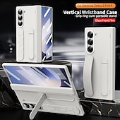 levne Pouzdra pro Samsung-Pouzdro na telefon pro Samsung Galaxy Z Fold 6 Z Fold 5 Z Fold 4 Z Fold 3 Zadní kryt s držákem s ochranou obrazovky plně ochranné retro Armor PC silikonové