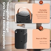 economico apparecchiature di riscaldamento-riscaldatore per ambienti piccolo riscaldatore per ambienti in ceramica con termostato mini riscaldatore elettrico portatile con calore di sicurezza rapido protezione multipla per scrivania di casa