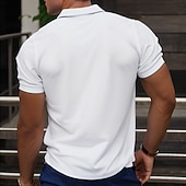  4th of July 2026 250th Men's American Flag Veterans Golf Shirt Short Sleeve Polo Shirts Collared Shirts Casual Streetwear Vacation Wear Party Outfits 3D Print Buttons Summer White