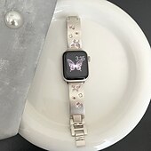 זול להקות Apple Watch-סולו לופ מותאם ל רצועת השעון של Apple Watch 38 מ&quot;מ 40 מ&quot;מ 41 מ&quot;מ 42 מ&quot;מ 44 מ&quot;מ 45 מ&quot;מ 49 מ&quot;מ בלינג יהלום סוגר מתכת מתכוונן סגסוגת רצועת שעון חלופית ל iwatch Ultra 2 Series 9 8 7 SE 6 5 4 3 2 1