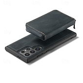 お買い得  サムスン用ケース-電話 ケース 用途 サムスンのギャラクシー S24 Ultra Plus S24 FE S23 S22 S21 S20 Ultra Plus FE A55 A35 A25 A15 5G A54 A34 A14 A73 A53 A33 A23 A13 A72 A52 A32 A22 A12 S25ウルトラ バックカバー スタンド付き 取り外し可 磁石バックル レトロ風 TPU PC PUレザー