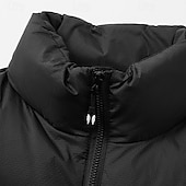 economico Gilet-Per uomo Smanicato Gilet imbottito Gilet Giornaliero Appuntamento Da mare Di tendenza Informale Autunno inverno Tasche Poliestere Tenere al caldo Comodo Liscio Cerniera Colletto alla coreana Standard