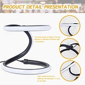 baratos Candeeiros de mesa-1pc nórdico simples espiral lâmpada de mesa, quarto cabeceira proteção para os olhos, regulável usb alimentado led lâmpada decorativa para casa sala de estar quarto