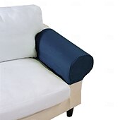 baratos Cobertura de Sofa-Capa de Braço de Cadeira de Banqueta Cor Sólida Colcha de Poliéster