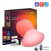 economico Luci intelligenti-Lampada da tavolo portatile LED Smart Light con atmosfere Bluetooth lampada da scrivania intelligente WiFi controllata vocalmente lampada a ritmo musicale Tuya USB