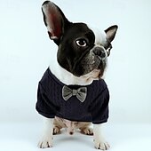 baratos Suéteres-Cachorros Gatos Súeters Pulôver Moda Inverno Quente Da Moda Confortável Ao ar livre Dia a Dia Homewear Roupas para cães for Small Médio