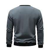 お買い得  ベーシックスウェットシャツ-男性用 路肩に寄せて下さい ワインレッド ブラック ライトグリーン アーミーグリーン ブルー ラウンドネック 平織り スポーツ ストリートウェア 非印刷 デザイナー ベーシック カジュアル 冬 衣類 パーカー トレーナー