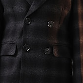 billiga Pojkes formella kostym-4 delar Ringbärarkostym Pojkar Barn Kostym Formell kostym Kostym och blazer Formellt set Formell Fest Mode Häftig Rutig Ficka Svart Kaffe Polyester