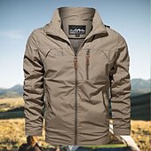 voordelige Softshell, fleece &amp; wandeljacks-Voor heren Softshell jas Wandeljack Buitenshuis Winddicht Lichtgewicht Windjack Reizen Zwart Leger Groen Blauw Khaki Grijs