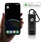 cheap Security Sensors &amp; Alarms-Pull Pin Self-Defense Emergency Security Personal Alarm 130dB Sound Rechargeable Anti-lost Work With Apple Find My